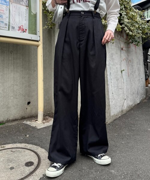 CIAOPANIC TYPY（チャオパニックティピー）の「2WAYシルエットサス付きチノパンツ（サロペット/オーバーオール・レディース・ブラック/ベージュ/オフホワイト・MEDIUM/SMALL）」の19枚目の写真