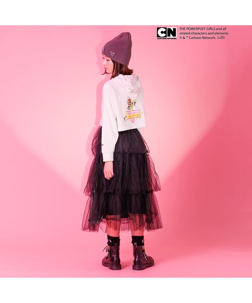 algy（アルジー）の「２WAYチュールロングスカート（スカート・キッズ・オフホワイト/ブラック/ピンク・XX-SMALL/X-SMALL/MEDIUM/SMALL）」の5枚目の写真