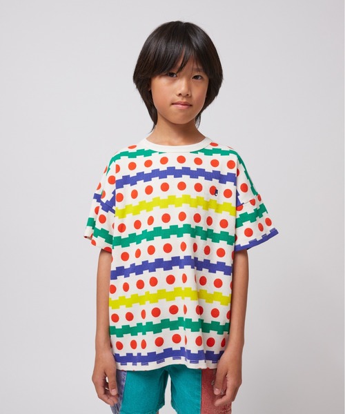 BOBO CHOSES(ボボショーズ)の「Geometric all over waffle T-sh(Tシャツ/カットソー・キッズ・ドット・100/110/120/130/140)」の2枚目の写真