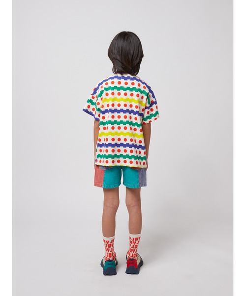 BOBO CHOSES(ボボショーズ)の「Geometric all over waffle T-sh(Tシャツ/カットソー・キッズ・ドット・100/110/120/130/140)」の5枚目の写真