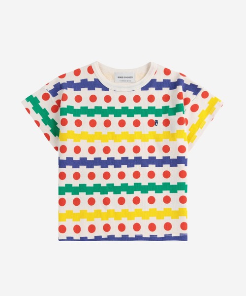 BOBO CHOSES(ボボショーズ)の「Geometric all over waffle T-sh(Tシャツ/カットソー・キッズ・ドット・100/110/120/130/140)」の6枚目の写真