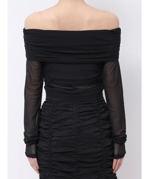 EATME（イートミー）の「ギャザーオフショルTOP（Tシャツ/カットソー・レディース・ライトブルー/ブラック/アイボリー・FREE）」の4枚目の写真