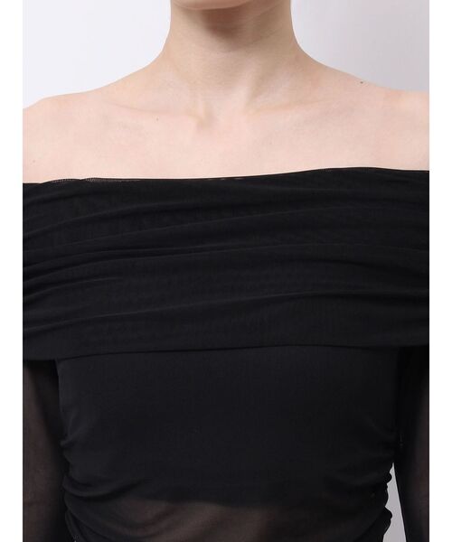 EATME（イートミー）の「ギャザーオフショルTOP（Tシャツ/カットソー・レディース・ライトブルー/ブラック/アイボリー・FREE）」の5枚目の写真