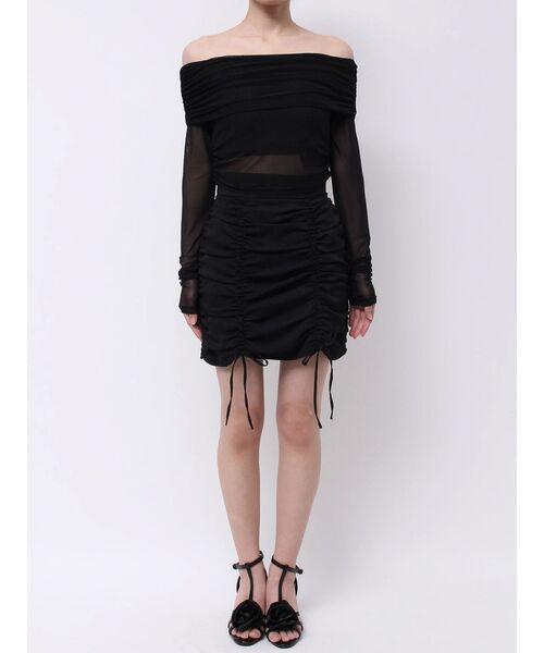 EATME（イートミー）の「ギャザーオフショルTOP（Tシャツ/カットソー・レディース・ライトブルー/ブラック/アイボリー・FREE）」の9枚目の写真