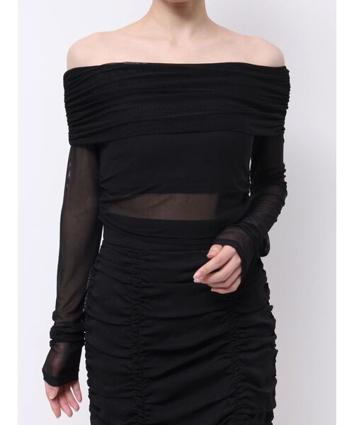 EATME（イートミー）の「ギャザーオフショルTOP（Tシャツ/カットソー・レディース・ライトブルー/ブラック/アイボリー・FREE）」の14枚目の写真