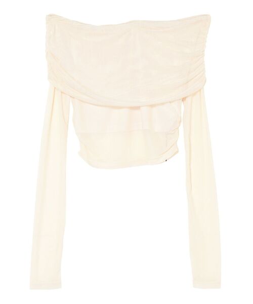 EATME（イートミー）の「ギャザーオフショルTOP（Tシャツ/カットソー・レディース・ライトブルー/ブラック/アイボリー・FREE）」の16枚目の写真