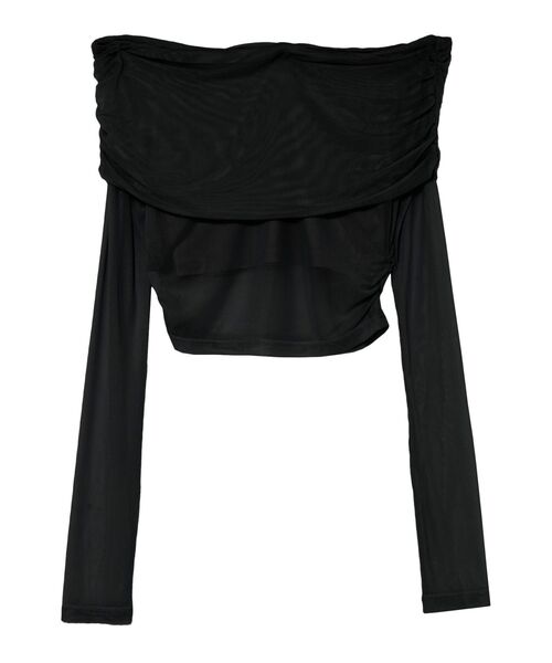 EATME（イートミー）の「ギャザーオフショルTOP（Tシャツ/カットソー・レディース・ライトブルー/ブラック/アイボリー・FREE）」の17枚目の写真