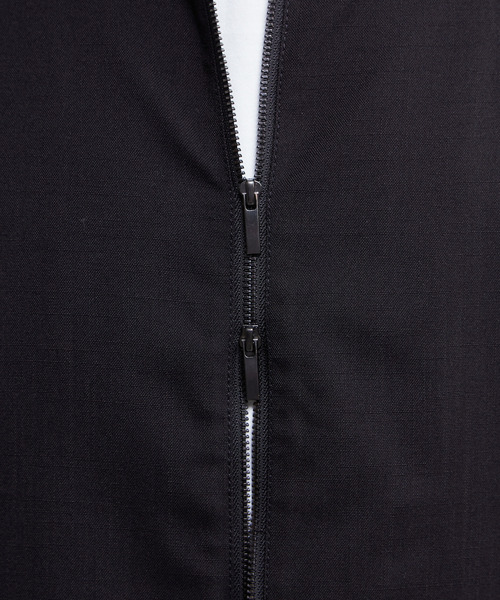 MEN'S MELROSE（メンズメルローズ）の「テクスチャーリネンストレッチハリントンジャケット（ブルゾン・メンズ・ブラック/アイボリー・2/3/4）」の8枚目の写真