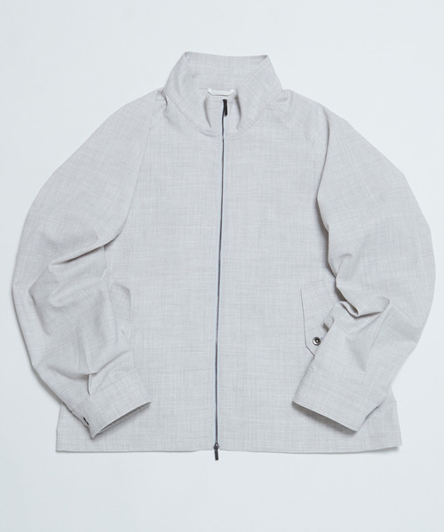 MEN'S MELROSE（メンズメルローズ）の「テクスチャーリネンストレッチハリントンジャケット（ブルゾン・メンズ・ブラック/アイボリー・2/3/4）」の11枚目の写真