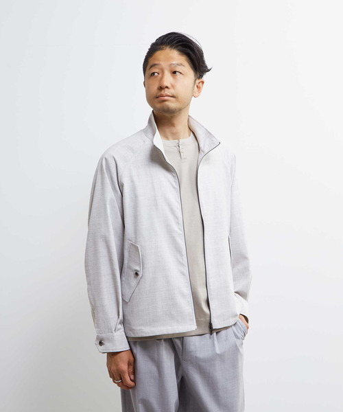 MEN'S MELROSE（メンズメルローズ）の「テクスチャーリネンストレッチハリントンジャケット（ブルゾン・メンズ・ブラック/アイボリー・2/3/4）」の16枚目の写真