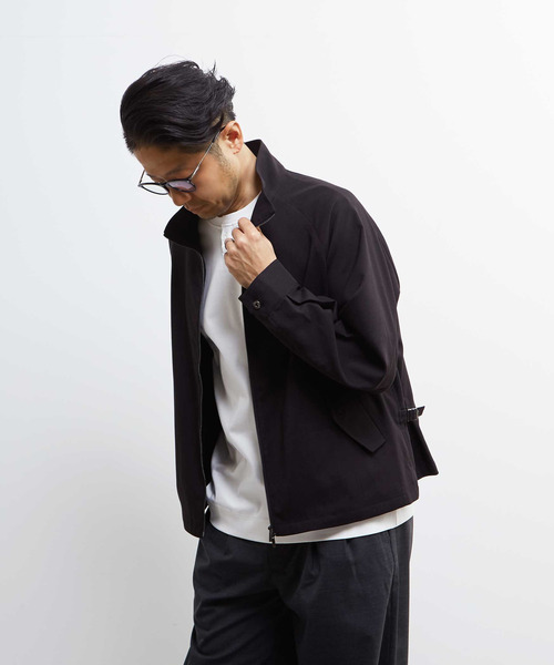 MEN'S MELROSE（メンズメルローズ）の「テクスチャーリネンストレッチハリントンジャケット（ブルゾン・メンズ・ブラック/アイボリー・2/3/4）」の20枚目の写真