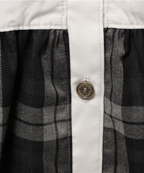 ライチ（ライチ）の「SANATORIUM ライオンキャット柄シャツワンピ－ス（ワンピース・レディース・グレー/ホワイト・FREE）」の3枚目の写真