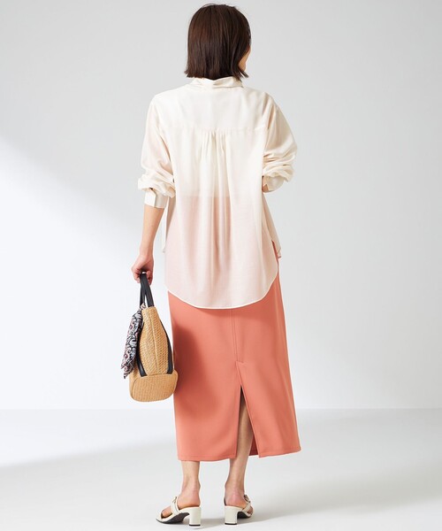 ANY SIS(エニィスィス)の「【洗える】リネンライクシアーローン ブラウス(シャツ/ブラウス・レディース・スカイブルー系/黄土色系/アイボリー系・4)」の11枚目の写真