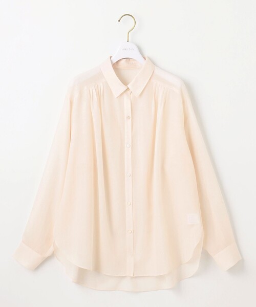 ANY SIS(エニィスィス)の「【洗える】リネンライクシアーローン ブラウス(シャツ/ブラウス・レディース・スカイブルー系/黄土色系/アイボリー系・4)」の14枚目の写真