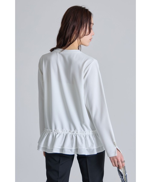 &. NOSTALGIA（アンドドットノスタルジア）の「裾切替カットプルオーバー（Tシャツ/カットソー・レディース・グレー/アイボリー・M）」の5枚目の写真