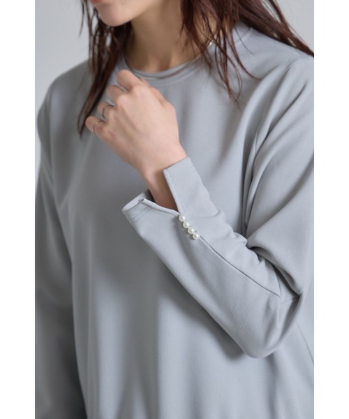 &. NOSTALGIA（アンドドットノスタルジア）の「裾切替カットプルオーバー（Tシャツ/カットソー・レディース・グレー/アイボリー・M）」の9枚目の写真