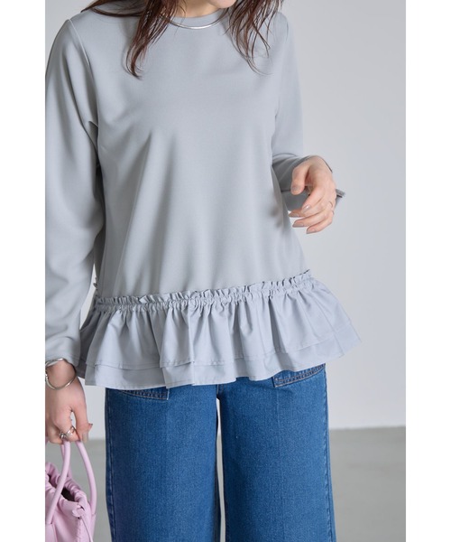 &. NOSTALGIA（アンドドットノスタルジア）の「裾切替カットプルオーバー（Tシャツ/カットソー・レディース・グレー/アイボリー・M）」の10枚目の写真