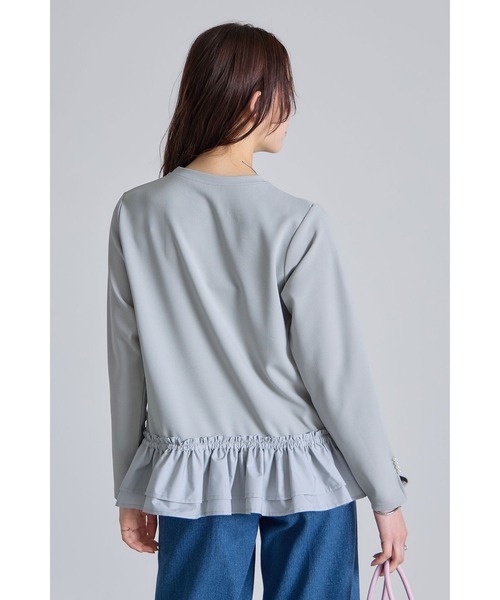 &. NOSTALGIA（アンドドットノスタルジア）の「裾切替カットプルオーバー（Tシャツ/カットソー・レディース・グレー/アイボリー・M）」の13枚目の写真