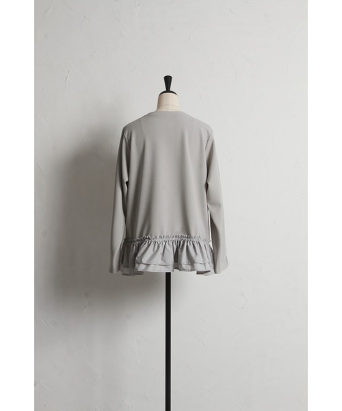 &. NOSTALGIA（アンドドットノスタルジア）の「裾切替カットプルオーバー（Tシャツ/カットソー・レディース・グレー/アイボリー・M）」の17枚目の写真