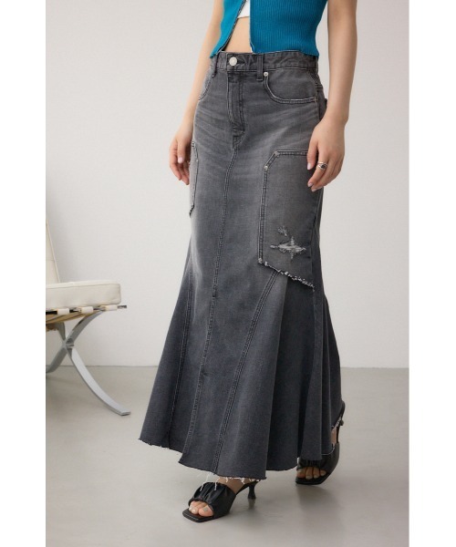 セール】AZUL DENIM ダメージマーメイドスカート（デニムスカート