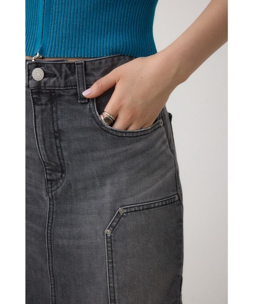 AZUL by moussy(アズールバイマウジー)の「【身長/骨格別着用画像あり】AZUL DENIM ダメージマーメイドスカート 春服 夏服 秋服 冬服 ロングスカート デニムスカート スタイルアップ(デニムスカート・レディース・ブルー/ライトブラック・SMALL/MEDIUM)」の18枚目の写真