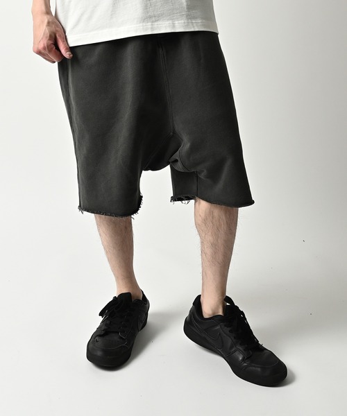 ADAM PATEK(アダムパテック)の「【ADAMPATEK/アダムパテック】pigment dyeing sarouel short pants/ピグメント染めスウェットサルエルショートパンツ(その他パンツ・レディース・パープル/ブラック・2/1)」の4枚目の写真
