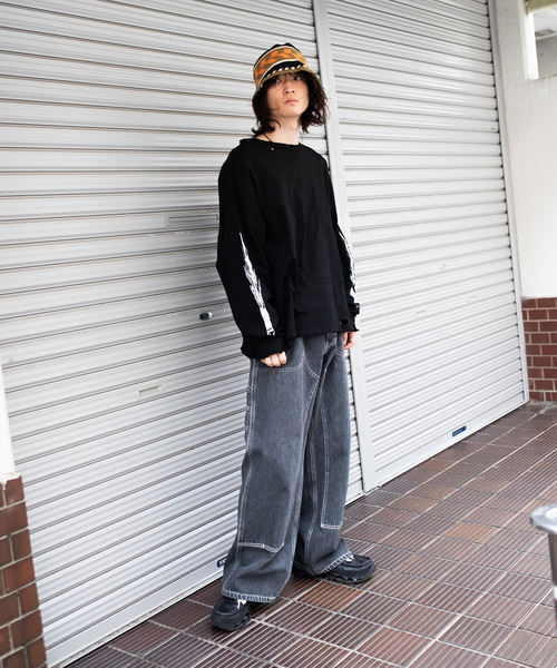 Lee（リー）の「Lee / リー DOUBLEKNEE WIDE PAINTER（その他パンツ・メンズ・ブラック/グリーン・LARGE/MEDIUM）」の9枚目の写真