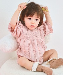 MABLI フリル袖 ピンクロンパース 2Y ピンク 水玉ロンパース フリル袖 - メルカリ