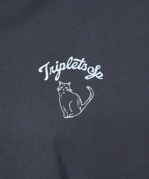 PUBLUX（パブリュクス）の「PUBLUX/パブリュクス ”triplet”キャット アニマル プリントTシャツ　限定展開（Tシャツ/カットソー・レディース・チャコールグレー/オフホワイト/ライトグレー・LARGE/SMALL/MEDIUM）」の6枚目の写真