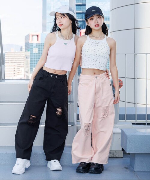 セール】ウエスト調節できるグランジワイドパンツ（その他パンツ