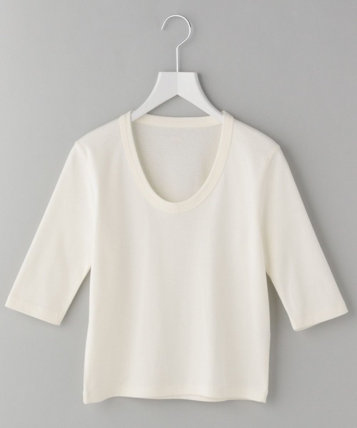 A part by(アパートバイ)の「ULTIMA Uネックプルオーバー5S(Tシャツ/カットソー・レディース・ブラウン系その他/ブラック/オフホワイト・FREE)」の8枚目の写真