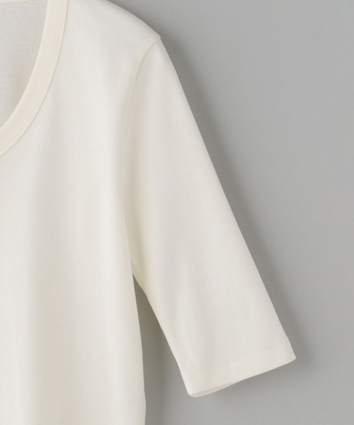 A part by(アパートバイ)の「ULTIMA Uネックプルオーバー5S(Tシャツ/カットソー・レディース・ブラウン系その他/ブラック/オフホワイト・FREE)」の10枚目の写真