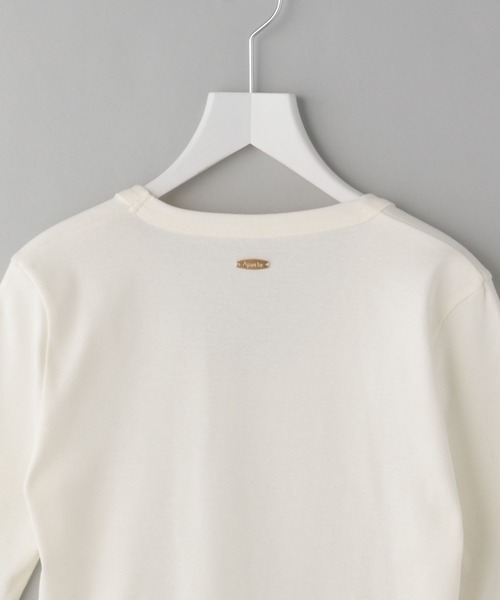 A part by(アパートバイ)の「ULTIMA Uネックプルオーバー5S(Tシャツ/カットソー・レディース・ブラウン系その他/ブラック/オフホワイト・FREE)」の13枚目の写真