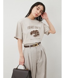 Mila Owen（ミラオーウェン）の「ＦＯＯＤモチーフグラフィックTシャツ（Tシャツ/カットソー・レディース）」