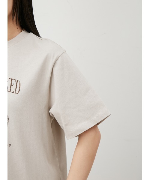 Mila Owen(ミラオーウェン)の「FOODモチーフグラフィックTシャツ(Tシャツ/カットソー・レディース・ホワイト/イエロー/チャコールグレー/ライトベージュ・FREE)」の13枚目の写真