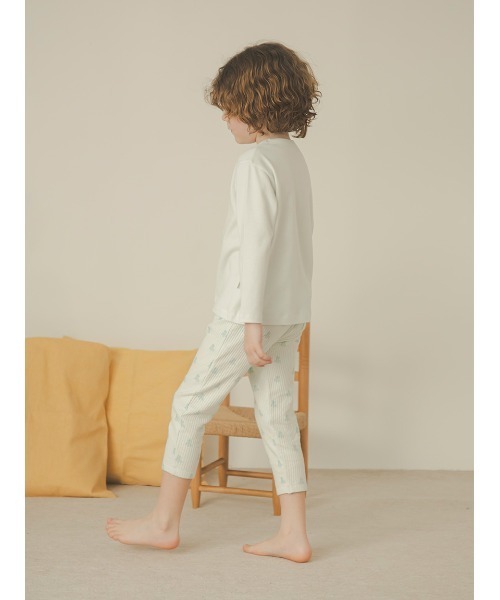 gelato pique（ジェラートピケ）の「【KIDS】ぬいぐるみワンポイントロンT（ルームウェア/パジャマ・キッズ・ベージュ/オフホワイト/ピンク/ブルー/ミント/ラベンダー/ライトピンク・90/100/110/120）」の15枚目の写真