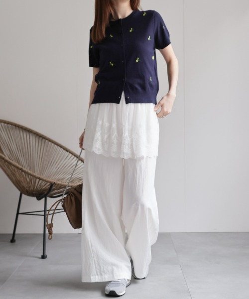 CREARE -LINO-(クレアーレリノ)の「〈レディース商品〉レースレイヤードパンツ(その他パンツ・レディース・ベージュ/ブラック/ホワイト・FREE)」の21枚目の写真