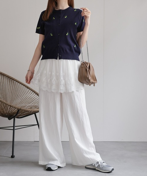 CREARE -LINO-(クレアーレリノ)の「〈レディース商品〉レースレイヤードパンツ(その他パンツ・レディース・ベージュ/ブラック/ホワイト・FREE)」の19枚目の写真