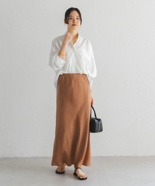 NOBLE キュプラナローAラインスカート Spick & Span 追加2》キュプラナローAラインスカート（スカート）｜NOBLE