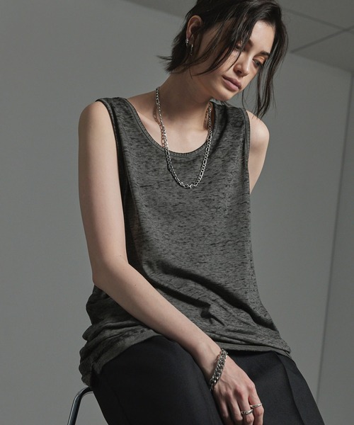 CIYOT（シヨウト）の「【CIYOT】ヴィンテージメイク マーブリングタンクトップ（タンクトップ・メンズ・グレイッシュブルー/グレー/オフホワイト/ブラック・M/L）」の11枚目の写真