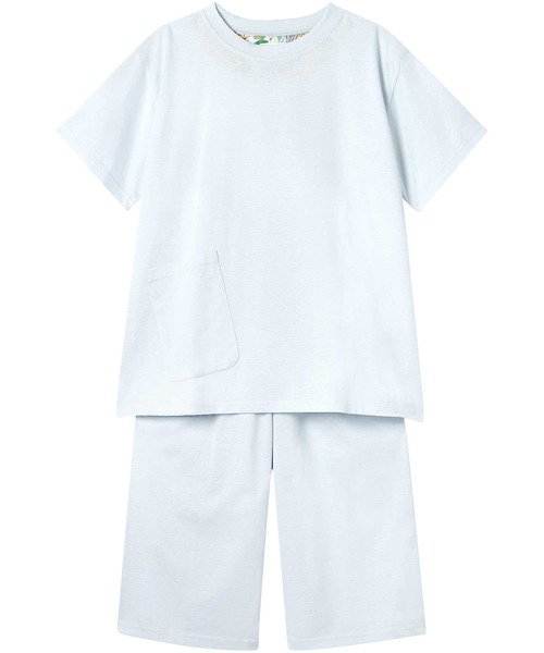 une nana cool(ウンナナクール)の「【綿100%】シルケット天竺半袖パジャマ MADE WITH LIBERTY FABRIC(ルームウェア/パジャマ・レディース・ブラック/アイボリー/スモークピンク/ライトブルー/レッド/クリーム・M/L)」の5枚目の写真