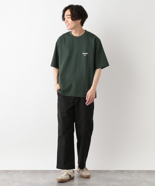 GLOBAL WORK（グローバルワーク）の「汗染み軽減Tシャツ/ロゴ/288051（Tシャツ/カットソー・メンズ・ダークグリーン/ホワイト/グレー/スミクロ/ホワイト系その他7・SMALL/MEDIUM/LARGE/X-LARGE）」の18枚目の写真