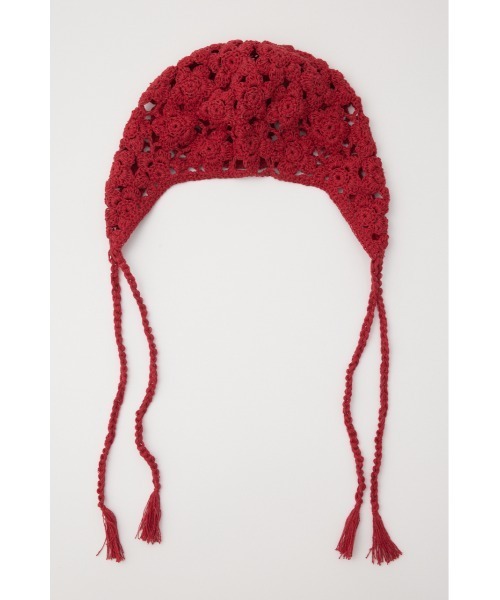 RODEO CROWNS WIDE BOWL（ロデオクラウンズワイドボウル）の「クロシェイヤーキャップ（ニットキャップ/ビーニー・レディース・レッド/アイボリー/ブラック・FREE）」の9枚目の写真