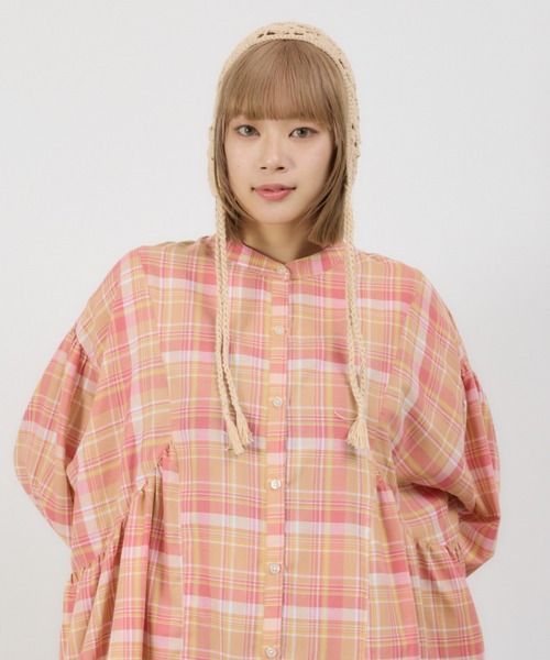 RODEO CROWNS WIDE BOWL（ロデオクラウンズワイドボウル）の「クロシェイヤーキャップ（ニットキャップ/ビーニー・レディース・レッド/アイボリー/ブラック・FREE）」の17枚目の写真