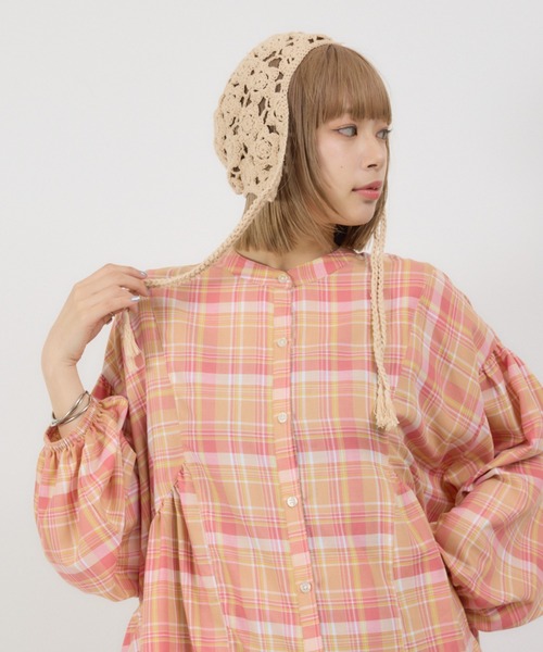 RODEO CROWNS WIDE BOWL（ロデオクラウンズワイドボウル）の「クロシェイヤーキャップ（ニットキャップ/ビーニー・レディース・レッド/アイボリー/ブラック・FREE）」の20枚目の写真