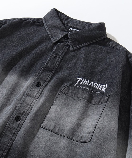 THRASHER(スラッシャー)の「【THRASHER/スラッシャー】オーバーサイズ ヴィンテージライク 半袖フェイドシャツ(シャツ/ブラウス・メンズ・ブルー/ブラック・XL/L/M)」の22枚目の写真