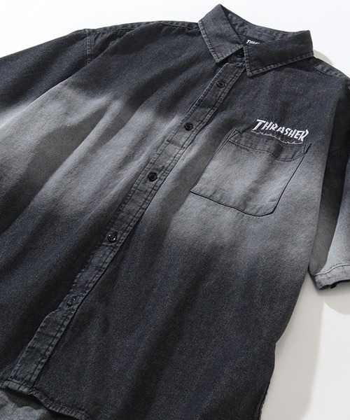 THRASHER(スラッシャー)の「【THRASHER/スラッシャー】オーバーサイズ ヴィンテージライク 半袖フェイドシャツ(シャツ/ブラウス・メンズ・ブルー/ブラック・XL/L/M)」の21枚目の写真