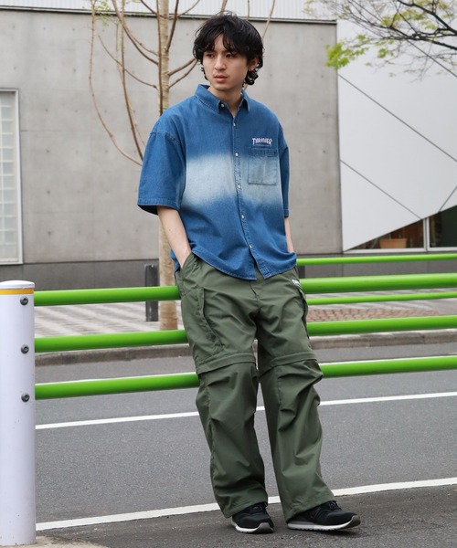 THRASHER(スラッシャー)の「【THRASHER/スラッシャー】オーバーサイズ ヴィンテージライク 半袖フェイドシャツ(シャツ/ブラウス・メンズ・ブルー/ブラック・XL/L/M)」の14枚目の写真