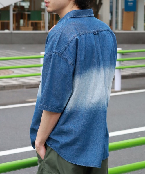 THRASHER(スラッシャー)の「【THRASHER/スラッシャー】オーバーサイズ ヴィンテージライク 半袖フェイドシャツ(シャツ/ブラウス・メンズ・ブルー/ブラック・XL/L/M)」の13枚目の写真
