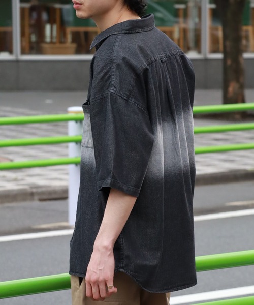 THRASHER(スラッシャー)の「【THRASHER/スラッシャー】オーバーサイズ ヴィンテージライク 半袖フェイドシャツ(シャツ/ブラウス・メンズ・ブルー/ブラック・XL/L/M)」の8枚目の写真
